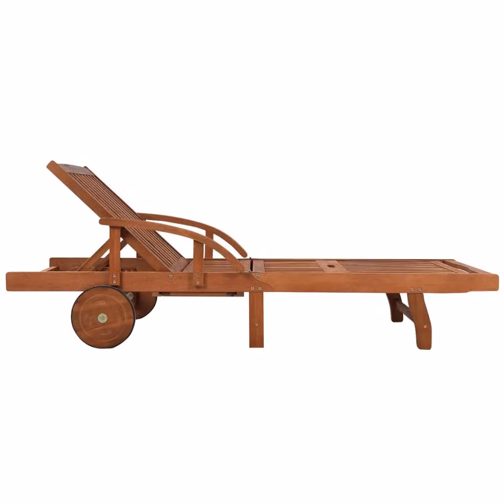 Berkfield Home Acacia Wood Sun Loungers with Table, 2 Piece Set in Brown – 3