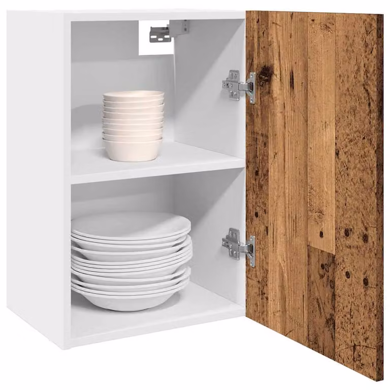 Berkfield Home Lyon Hanging Cabinet in Old Wood Brown, W/D/H: 40 x 31 x 60 cm