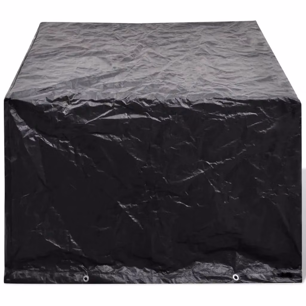 Berkfield Home Water Repellent Garden Furniture Cover for 4 Person Poly Rattan Sets, Black, W: 180 cm, D: 140 cm – 2