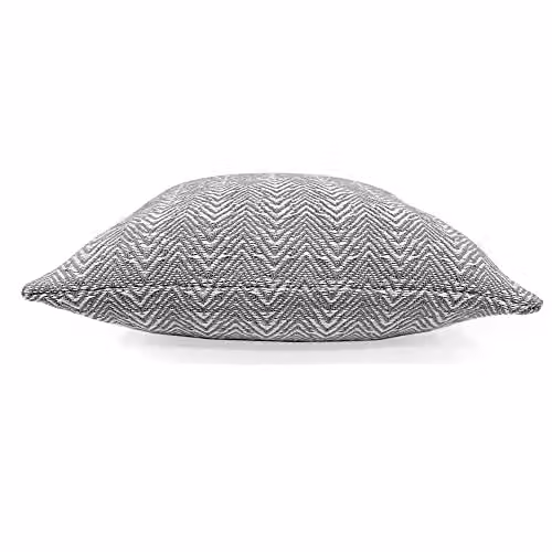 Appletree Herringbone Filled Cushion in Silver Grey, 100% Cotton, W/D/H: 43 x 43 x 43 cm – 2