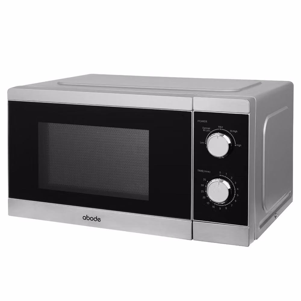 Abode AMM2007SS Manual Solo Microwave, 20 Litre, Silver Stainless Steel – 2