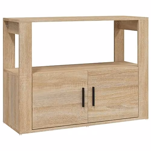 vidaXL Sonoma Oak Sideboard Storage Cabinet and Living Room Organiser in Brown – 1