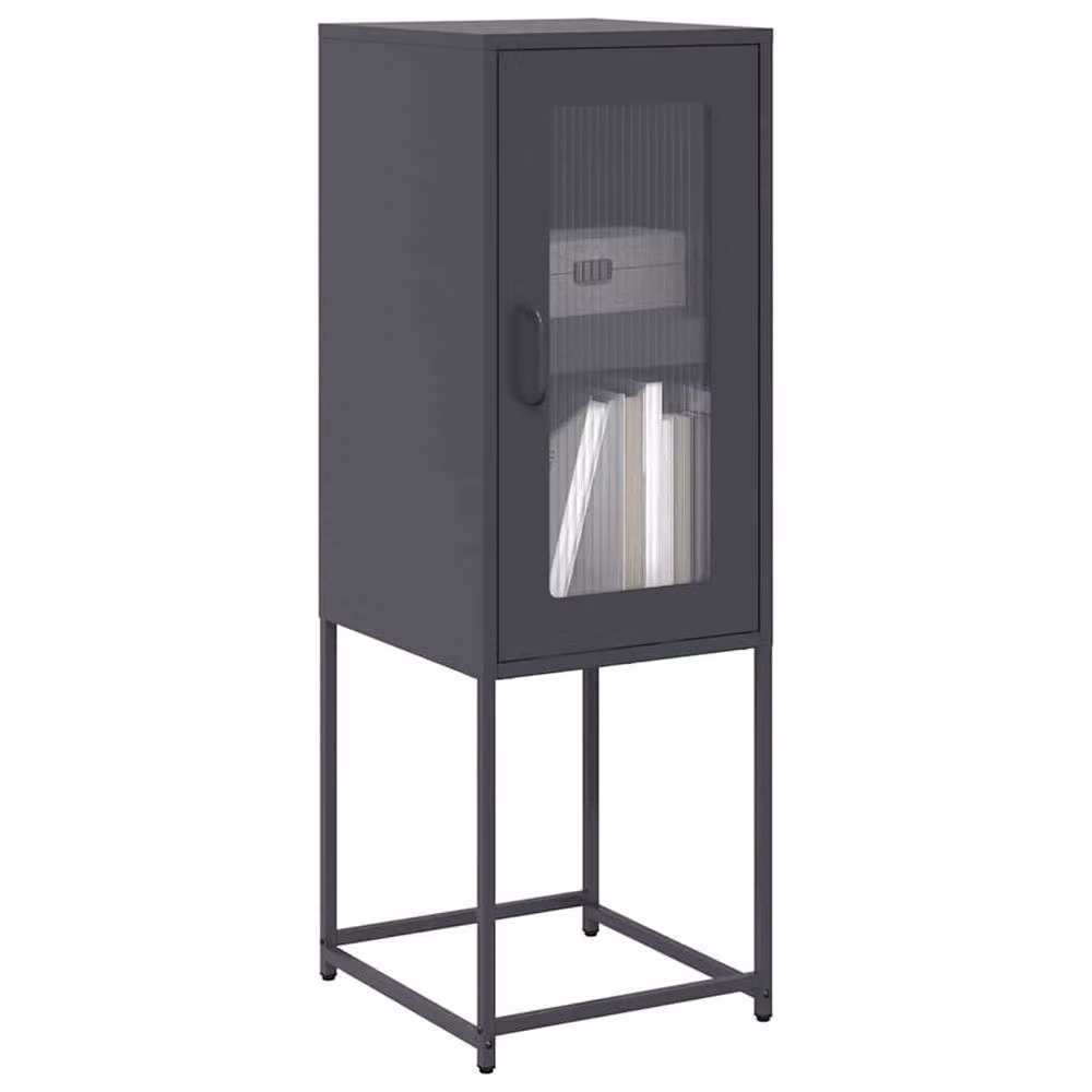 Berkfield Home Anthracite Sideboard in Dark Grey Matt Metal, W/D/H: 36 x 39 x 107 cm – 2