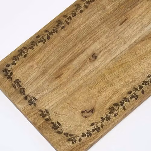 Homescapes Christmas Mango Wood Chopping Board in Brown, W/D/H: 50 x 25 x 2 cm – 2