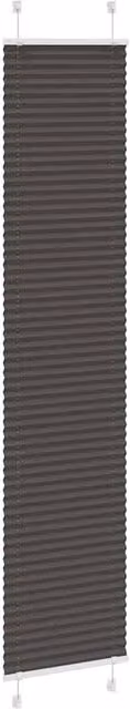 Berkfield Home Single Pleat Fabric Blind in Black, W: 45 cm, H: 200 cm
