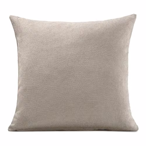 Alan Symonds Luxury Living Velvet Chenille Cushion Cover in Beige, W/D/H: 55 x 55 x 55 cm