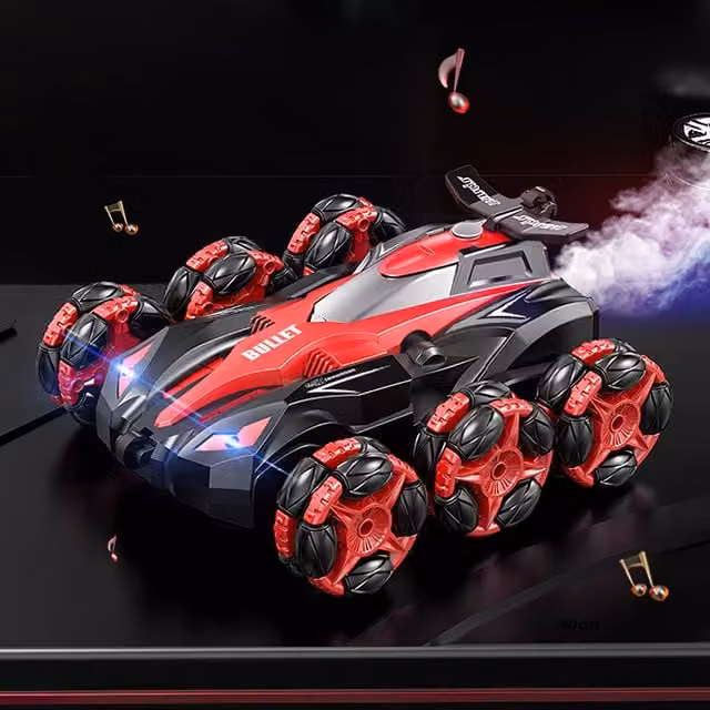 Komore Red Remote-Controlled Stunt Car Toy