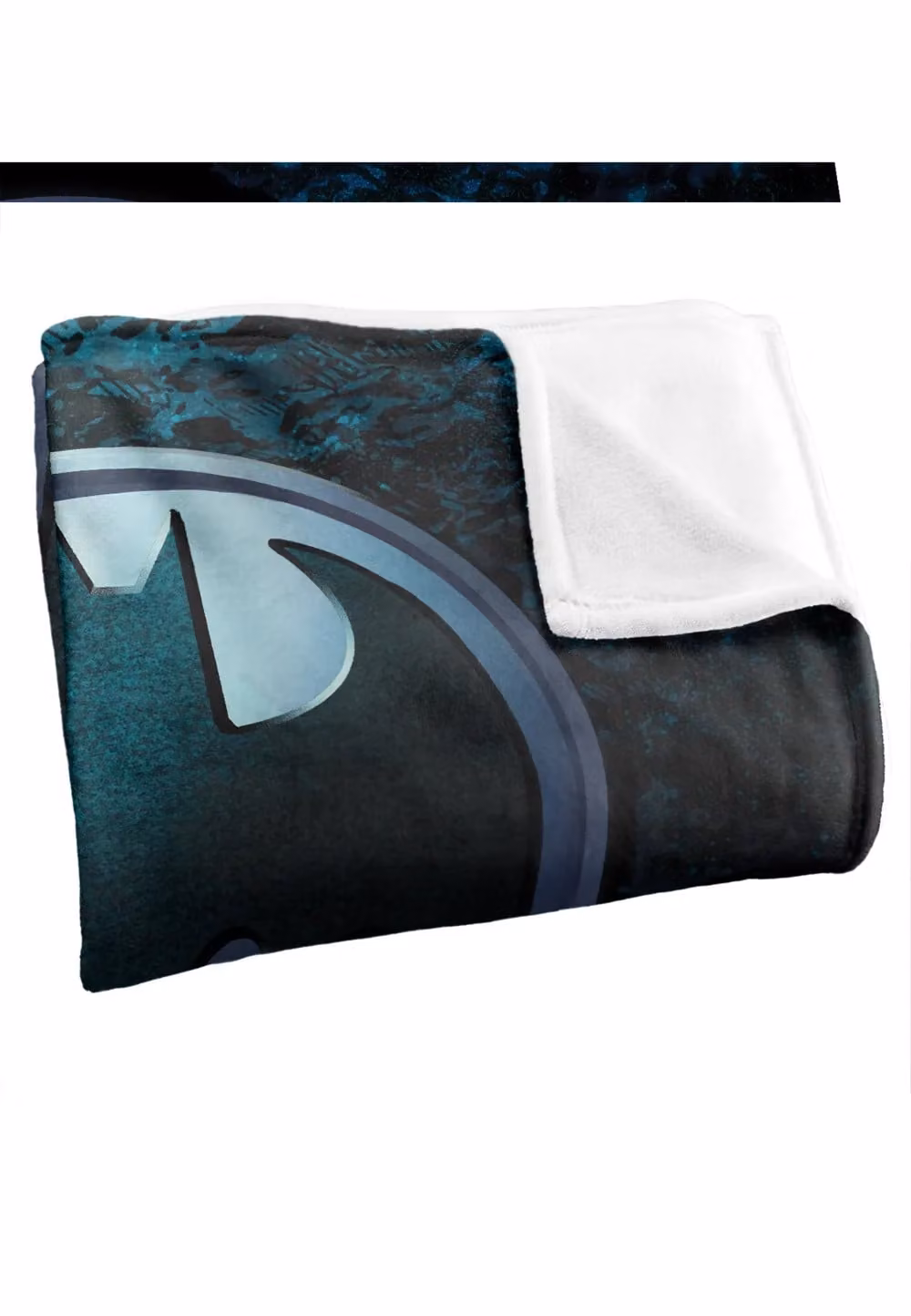 Batman Batcave Bat Symbol Logo Super Soft Fluffy Throw Blanket in White, W/D: 152 x 127 cm – 1