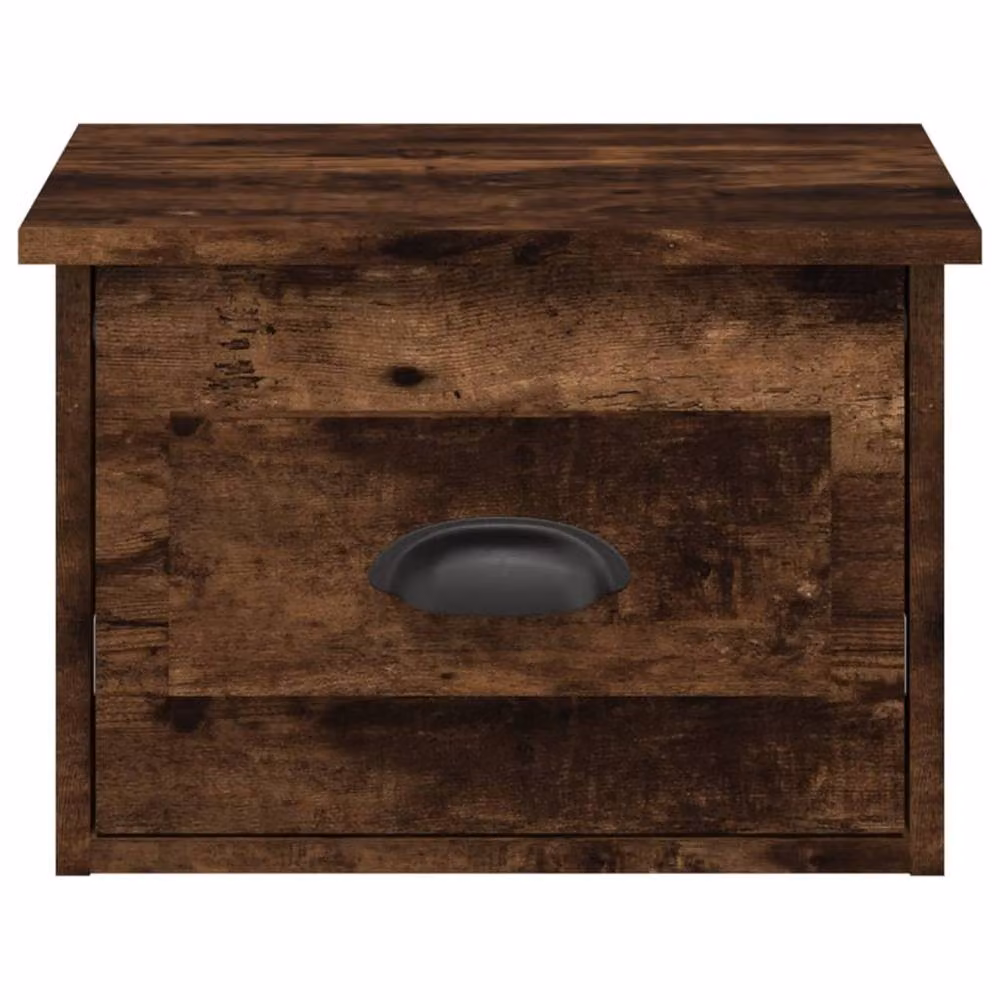 Berkfield Home Elegant Wall-mounted Bedside Cabinets, 2 Piece Set, Smoked Oak Brown, W: 41.5 cm, D: 36 cm, H: 28 cm – 5
