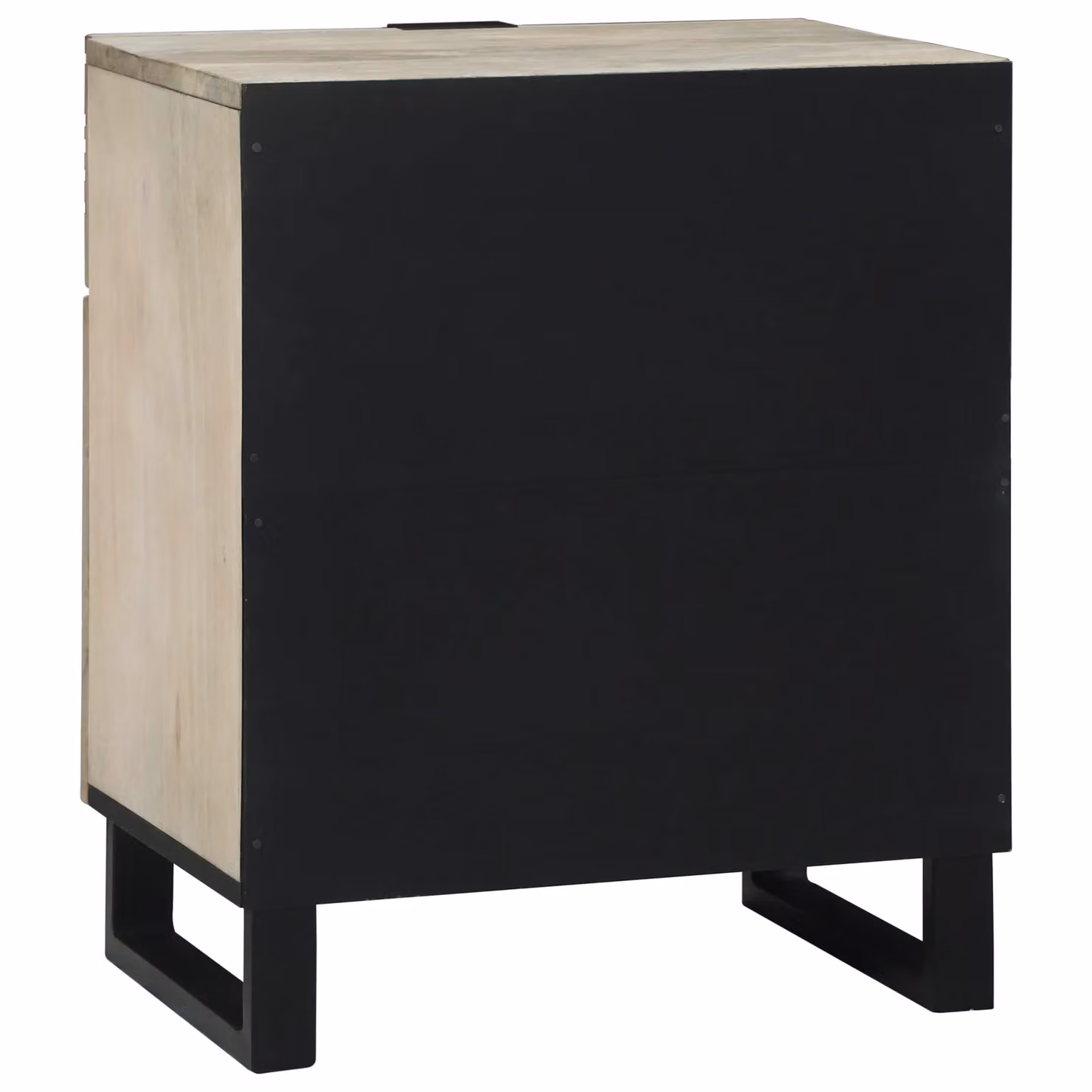 Berkfield Home Modern Bedside Table with Drawer in White and Black, W/D/H: 50 x 33 x 60 cm – 5