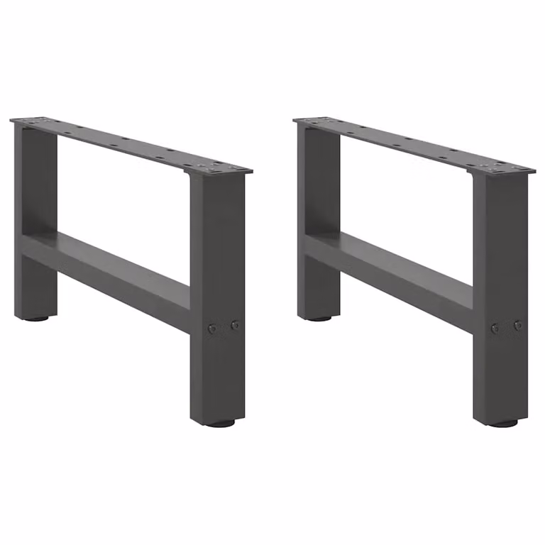 Berkfield Home Steel Coffee Table Legs in Anthracite and Black, 2 pcs, H: 70 cm, W: 30-31 cm