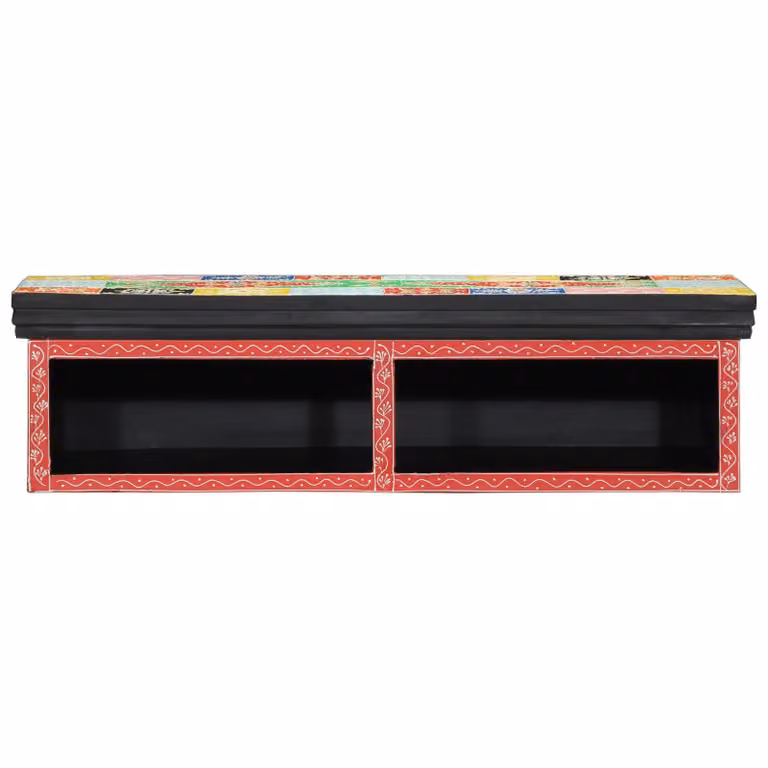 Berkfield Home Multicolour Wall Mounted TV Cabinet in Engineered Wood W/D/H: 80 x 30 x 22 cm