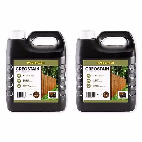 Postsaver Creocote Oil-Based Wood Treatment and Preserver, Brown, 8 litres – 1