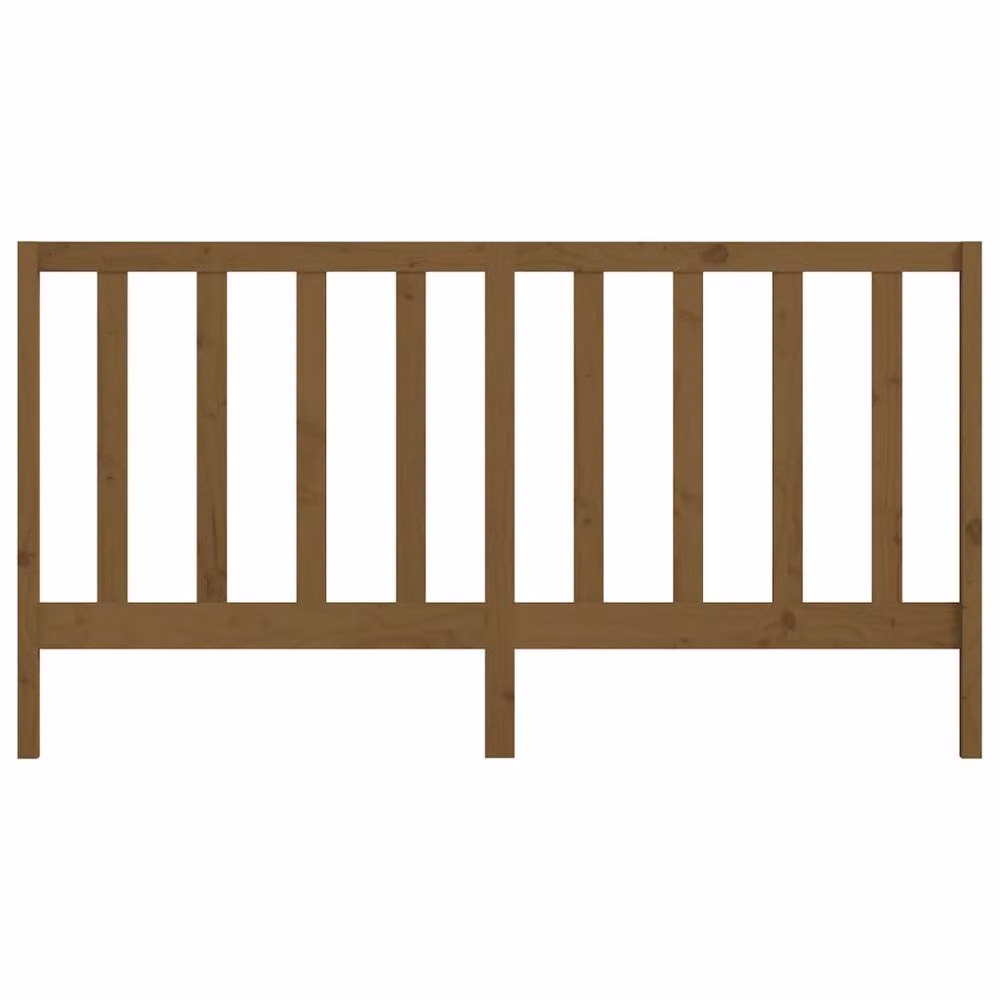 Berkfield Home Rustic Solid Wood Pine Bed Headboard in Honey Brown, W: 206 cm, D: 4 cm, H: 100 cm – 3