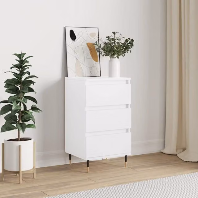 Berkfield Home Modern White Matt Sideboard, W/D/H: 40 x 35 x 70 cm