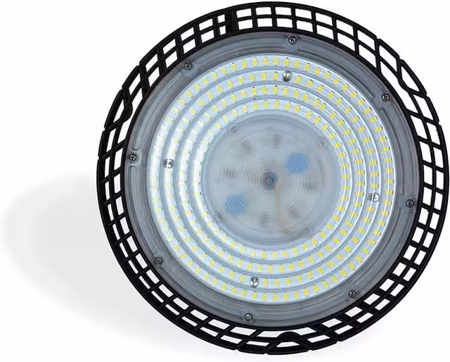 ENER-J UFO LED High Bay Light, 100W, 4000K Daylight, IP65, Black