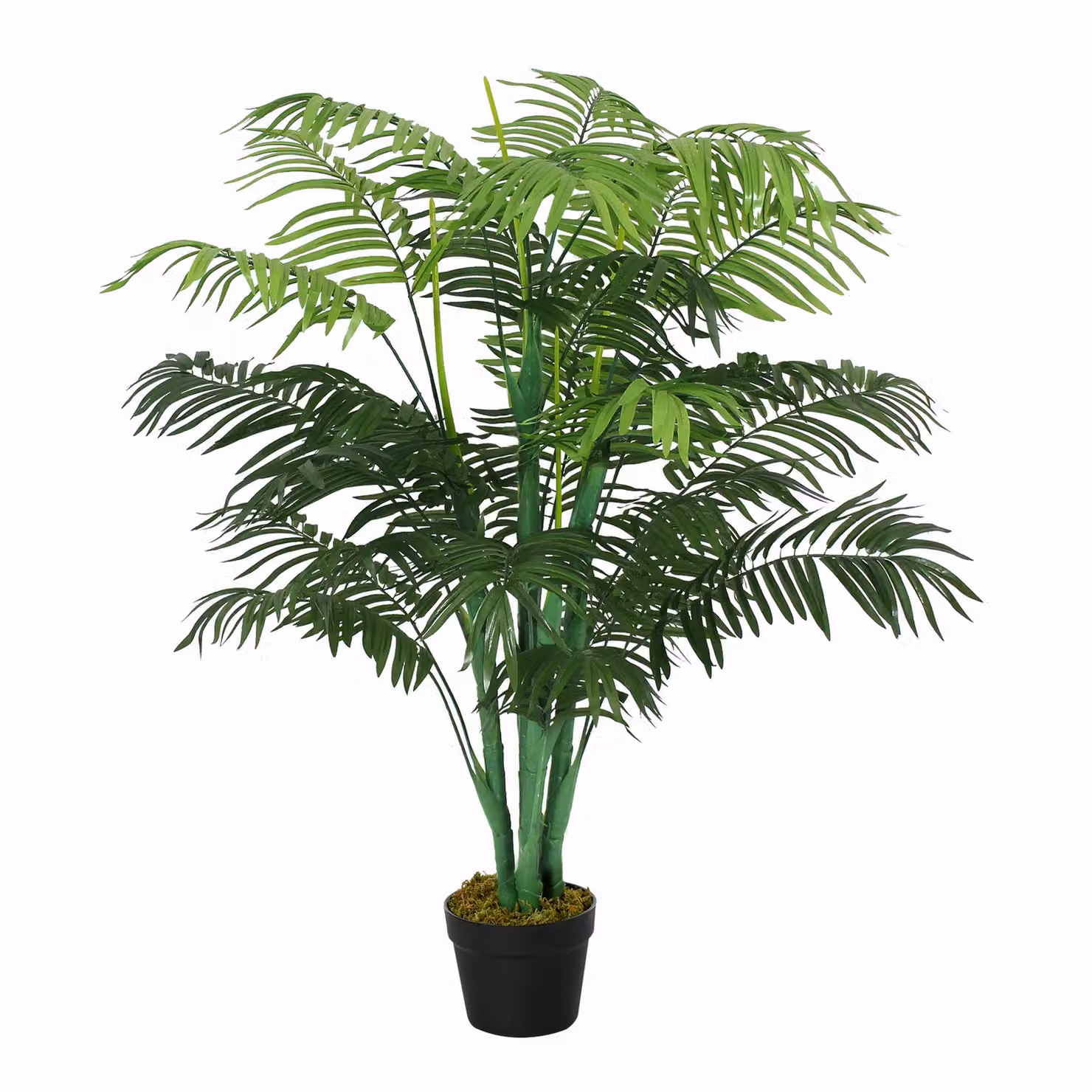 Outsunny Artificial Palm Tree with 18 Leaves and Pot, Green, Height: 125 cm – 3