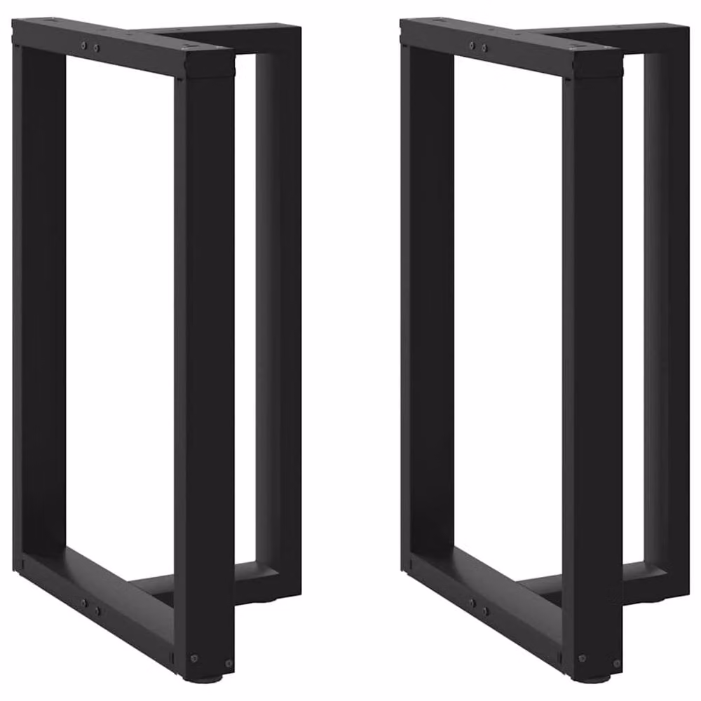 Berkfield Home Modern T-Shaped Bar Table Legs, 2 Pieces, Black Steel, W: 60 cm, D: 35 cm, H: 90-91 cm – 1