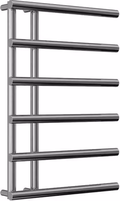 Bathroom Kingdom Matera Chrome Designer Heated Towel Rail, Silver, W: 50.0 cm, H: 72.2 cm