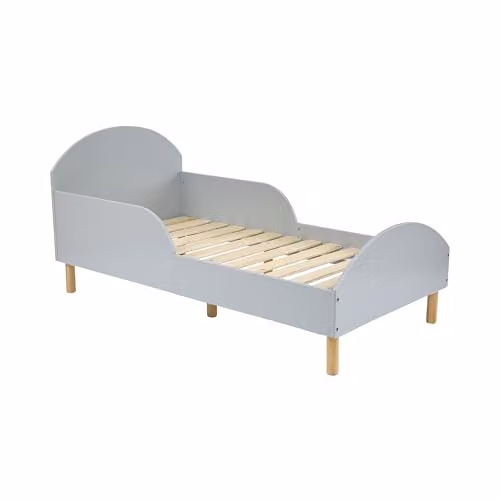 Liberty House Toys Modern Grey and White Solid Pine Toddler Bed W/D/H: 140 x 70 x 68 cm – 2