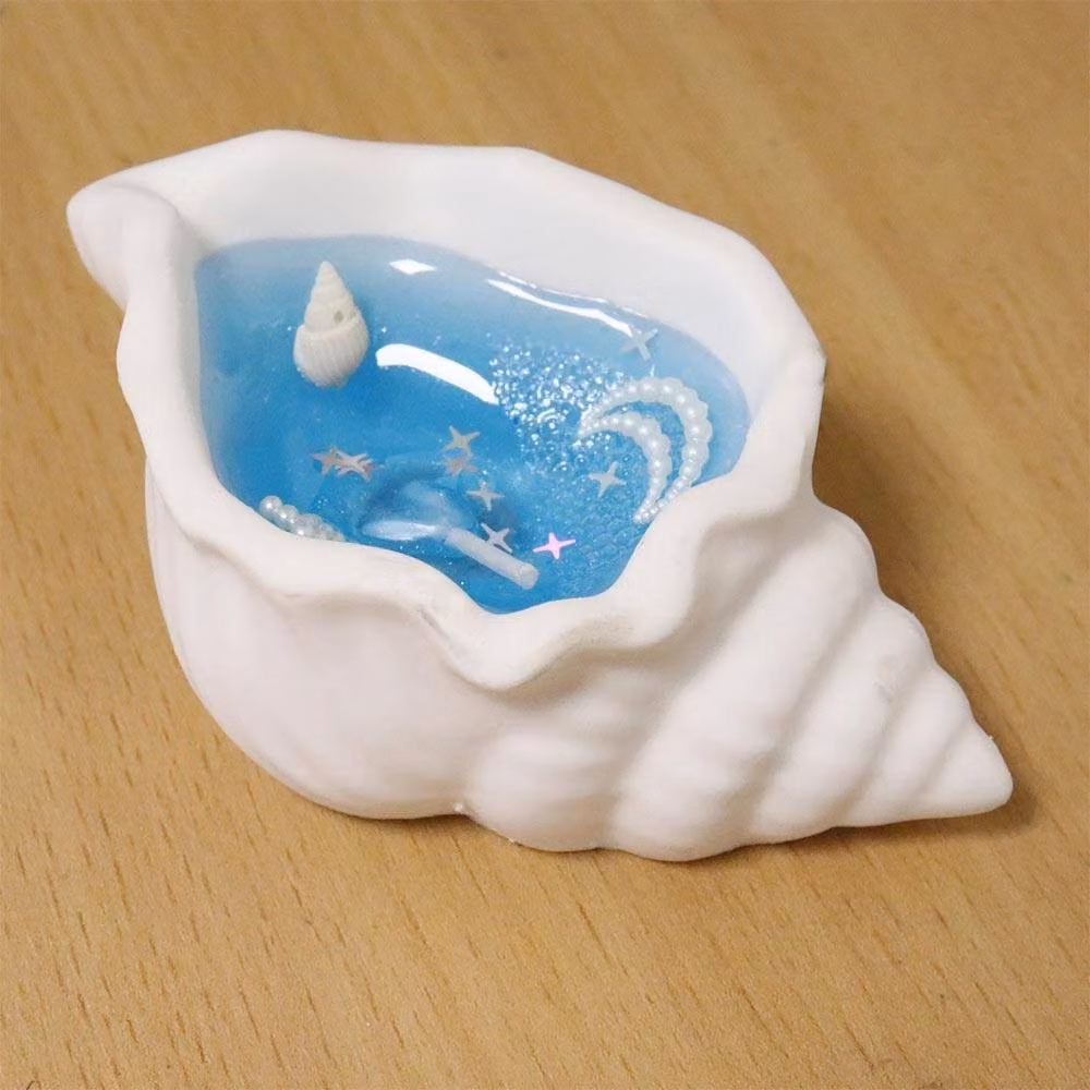 Voltico Blue Seashell Shaped Jelly Wax Scented Candle – 3