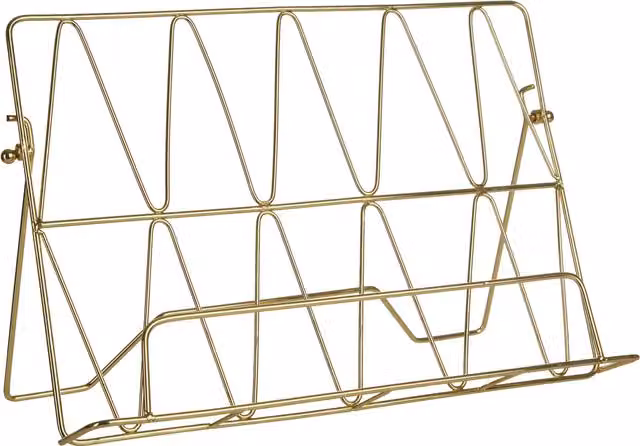 Orsina Vertex Gold Metal Freestanding Cookbook Stand – 1