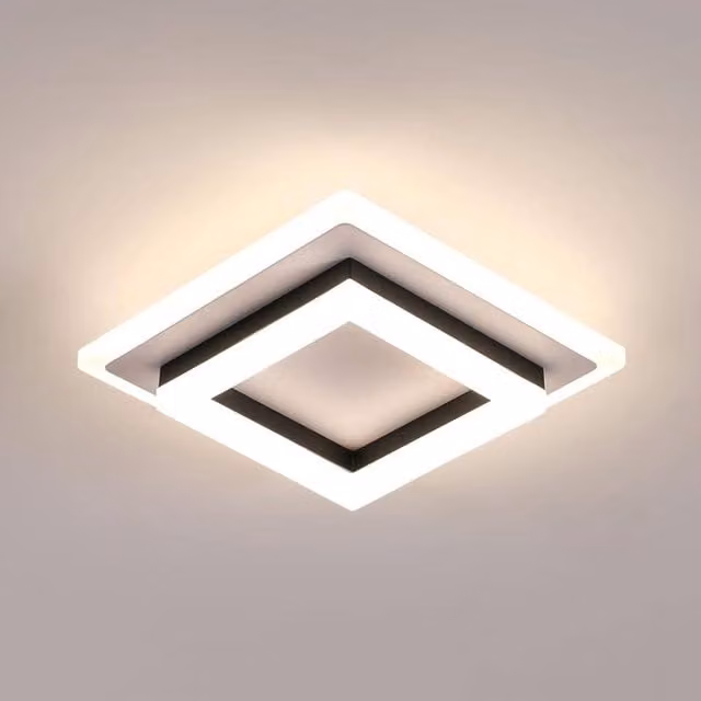 COMELY Modern 24W LED Square Ceiling Light with Warm White 3000K Illumination