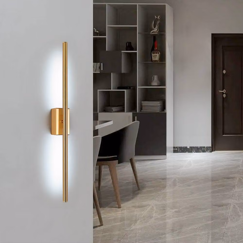 Pheashine Gold Modern LED Wall Sconce, 8W Cool White 6500K, 60 cm – 2