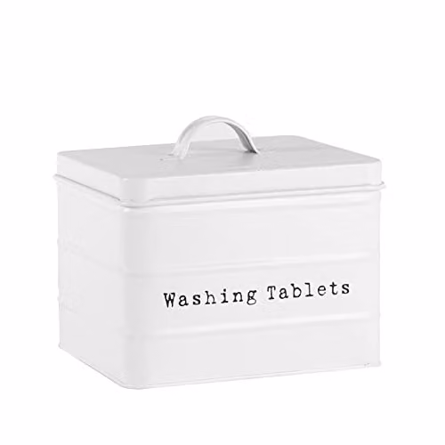 Harbour Housewares Washing Tablet Storage Container in White