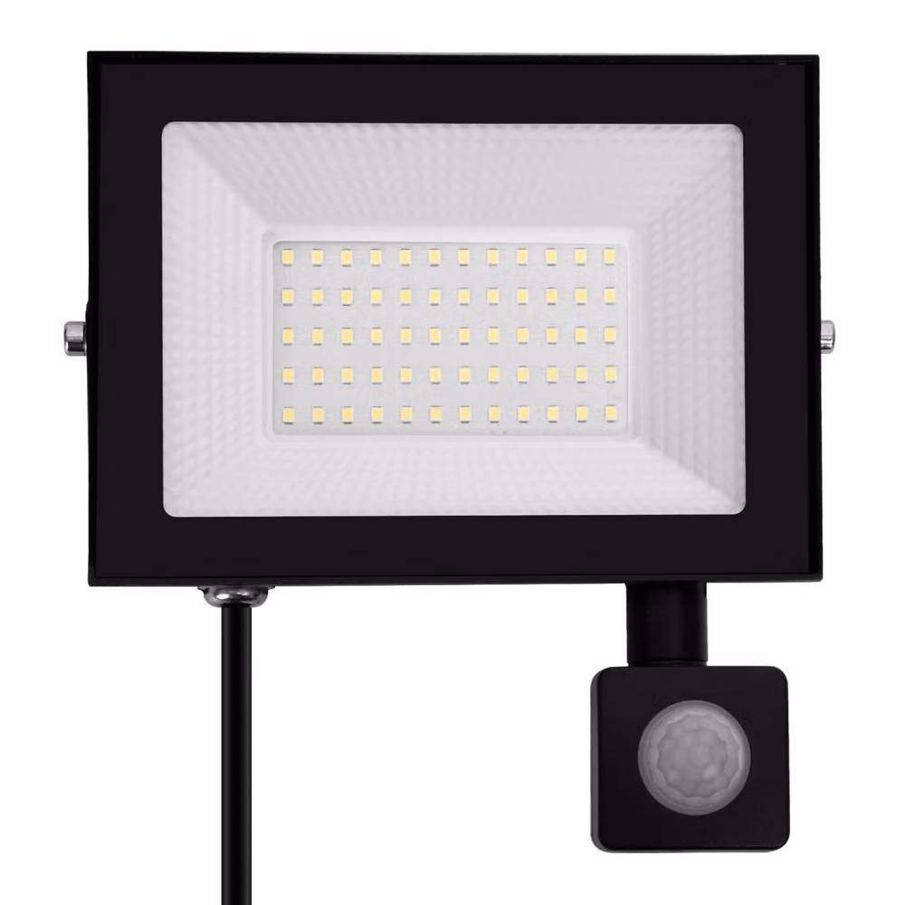 Kelvenix 100W LED PIR Motion Sensor Floodlight, Black Outdoor Garden Wall Lamp – 3