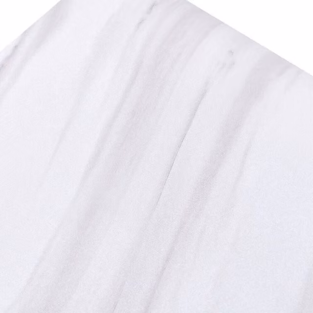 PAWNORA Waterproof Vinyl Flooring Roll in White Marble Grain Stone Look