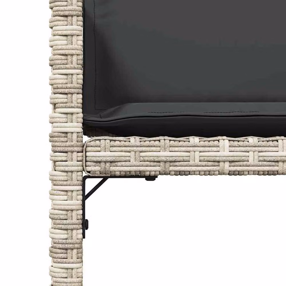 Berkfield Home 13 Piece Light Grey Poly Rattan Garden Dining Set with Cushions – 4