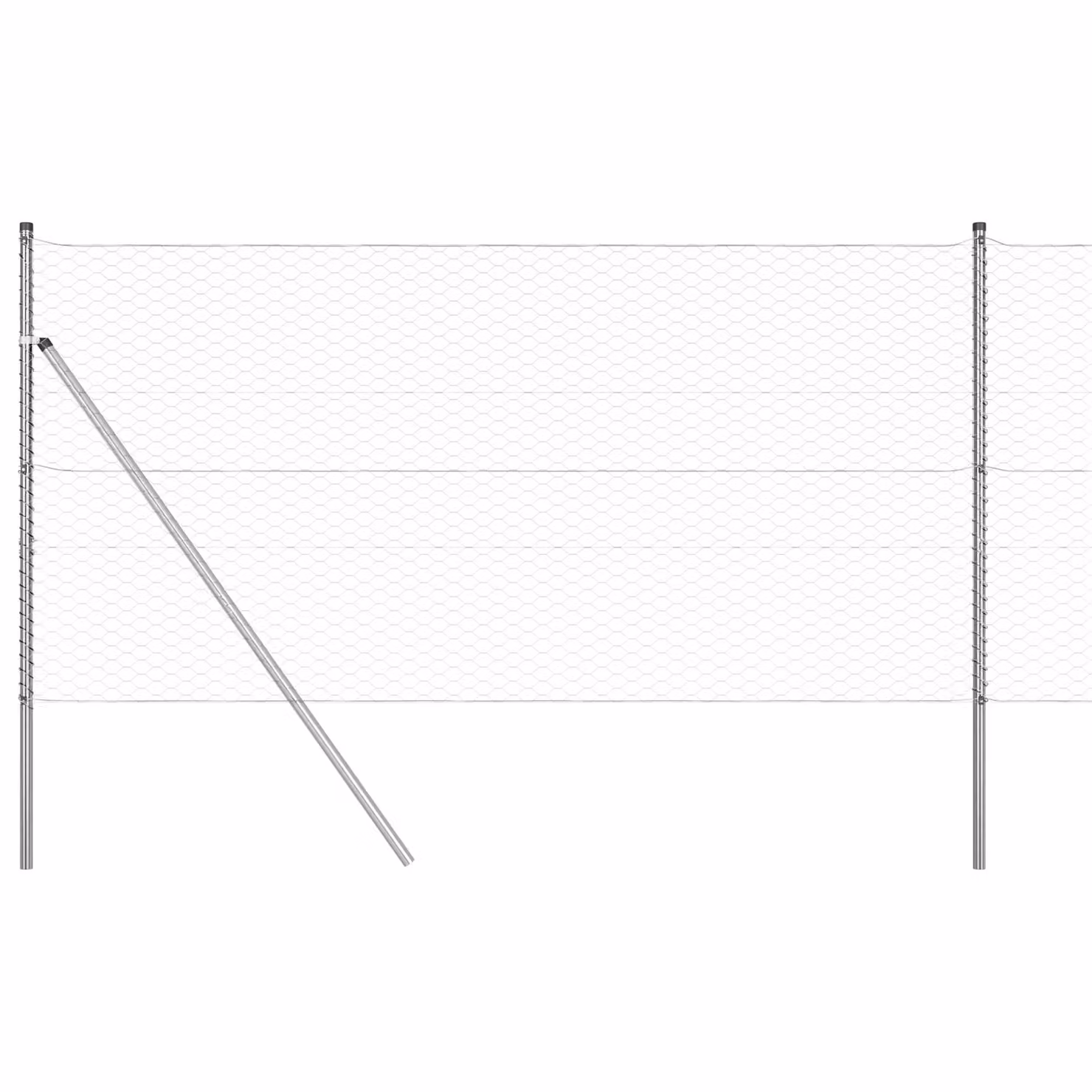 Berkfield Home Set of 2 Galvanised Steel Wire Mesh Fencing in Silver – 2
