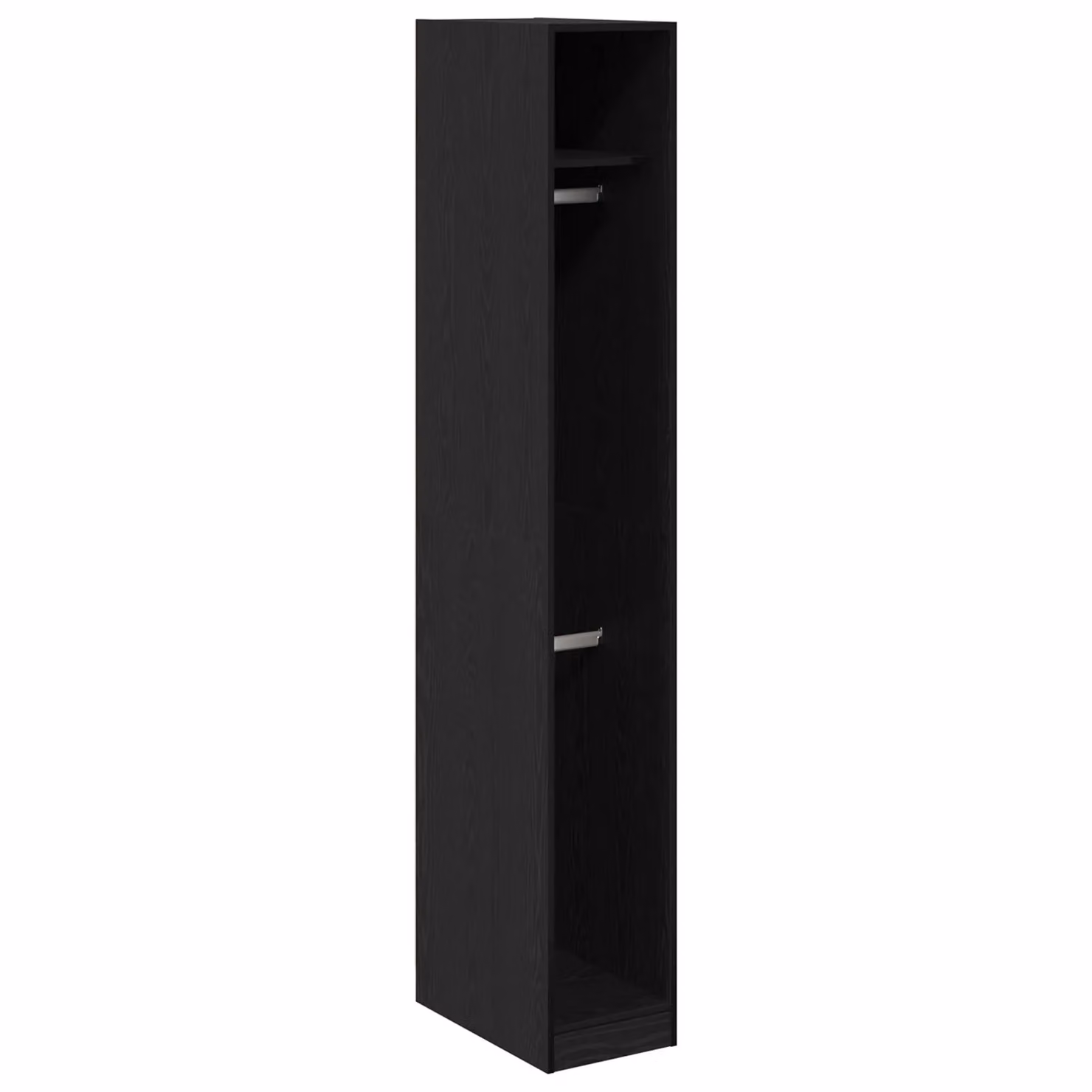 Berkfield Home Black Oak Wardrobe in Black MDF, W/D/H: 30 x 50 x 200 cm – 2