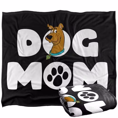 Warner Bros. Scooby Doo Mother's Day Dog Mom Super Soft Fleece Throw Blanket, Multicolour, W: 152 cm, D: 127 cm