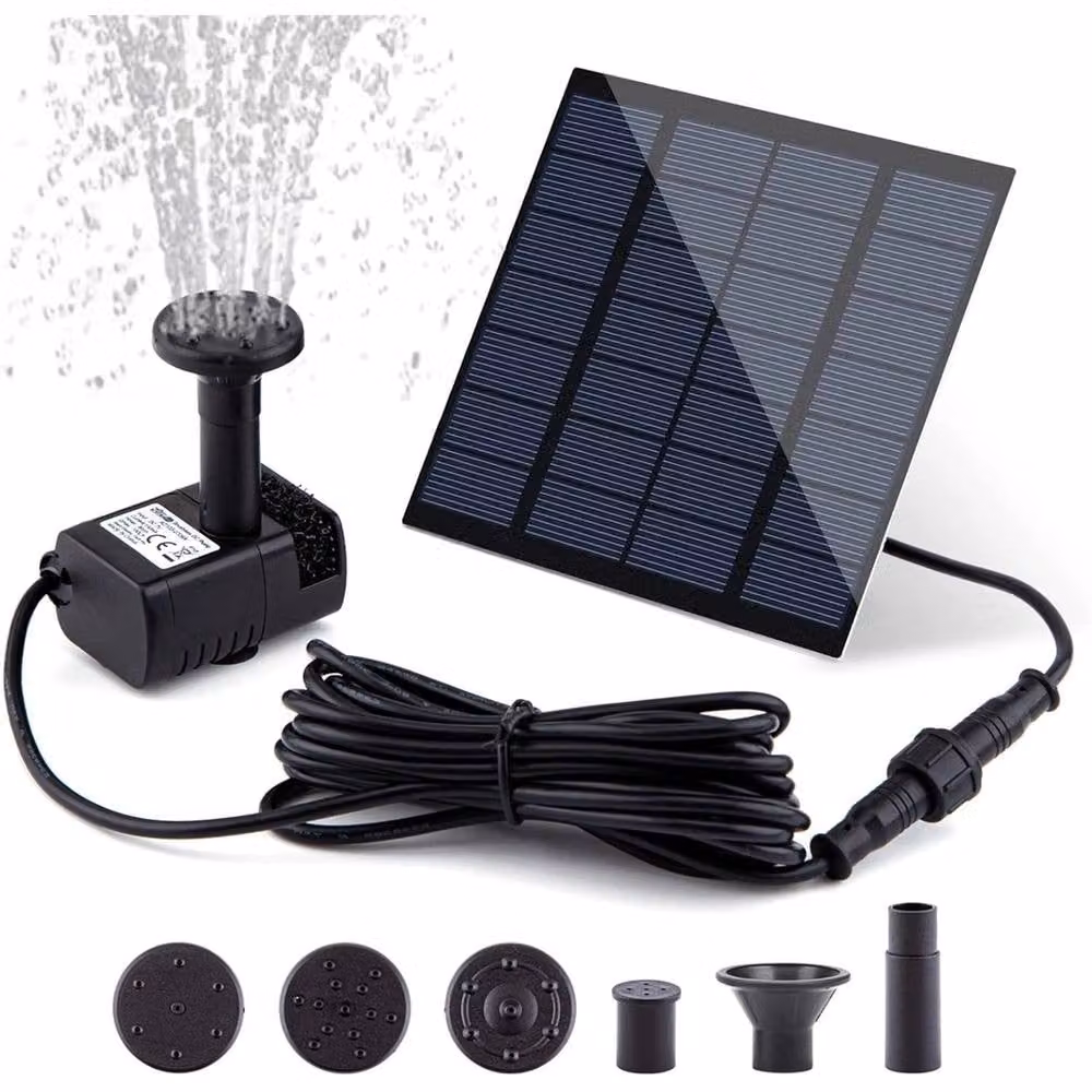 SPETLEK 1.5W Solar Fountain Pump for Garden Ponds, Pools and Aquariums, Black – 2