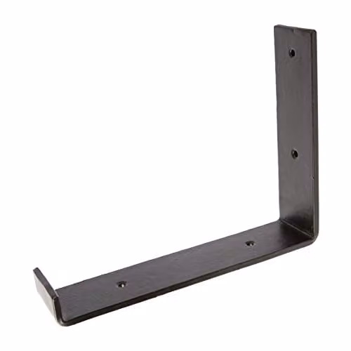 Hammer and Tongs Iron Scaffold Board Shelf Bracket, Black, Depth: 23.5 cm – 1