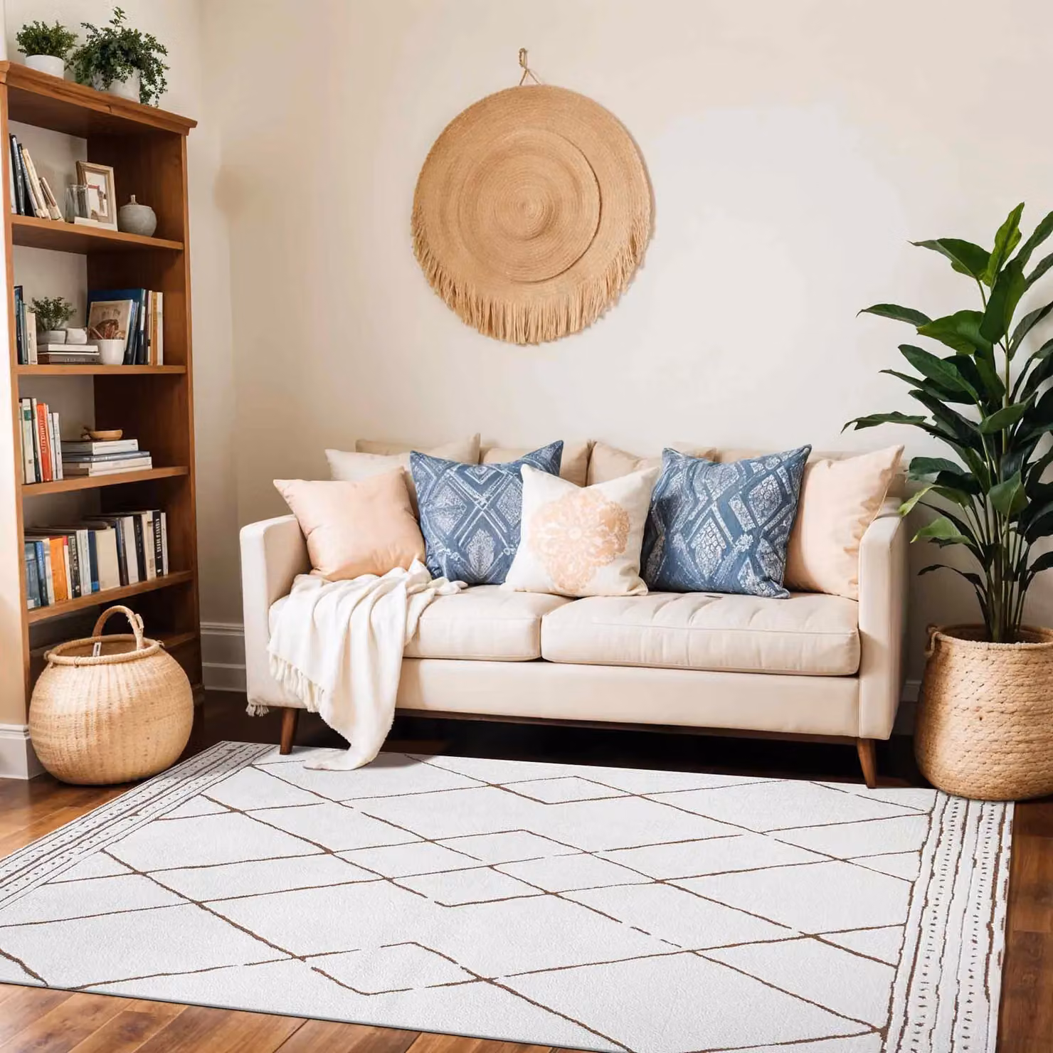 Livabliss Freud Modern High Pile Rug in Ivory, Black and Brown, W/D/H: 160 x 215 cm – 3
