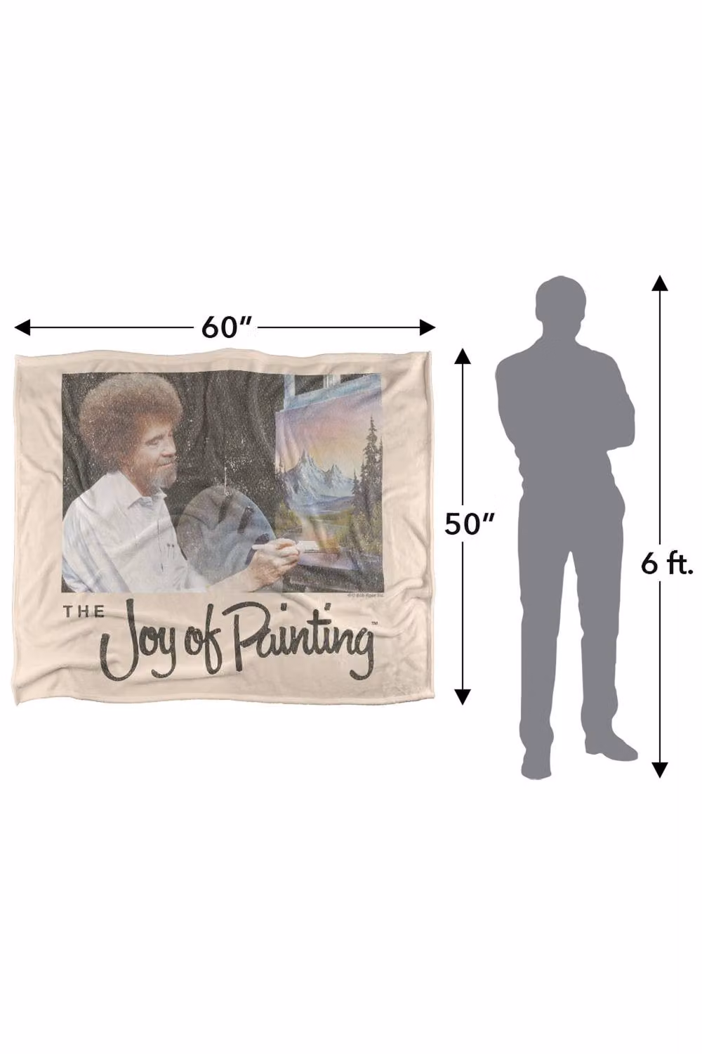 Bob Ross Joy Of Painting Silky Touch Super Soft Fluffy Polyester Throw Blanket in Multicolour, Large – 2