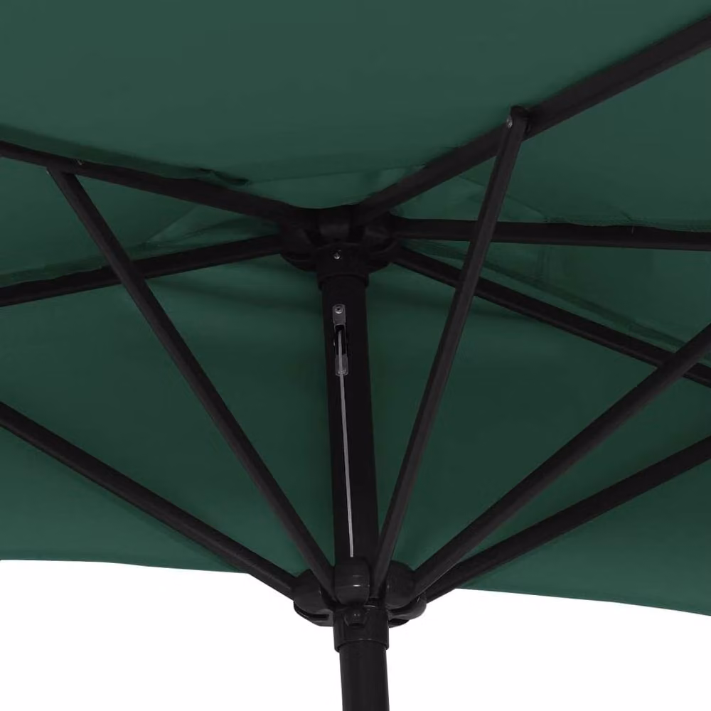 Berkfield Home Green Balcony Parasol with Aluminium Pole, W: 300 cm, D: 155 cm – 3