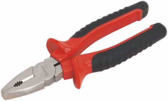 Loops 190mm Combination Pliers in Red, Made from Chrome Vanadium Steel
