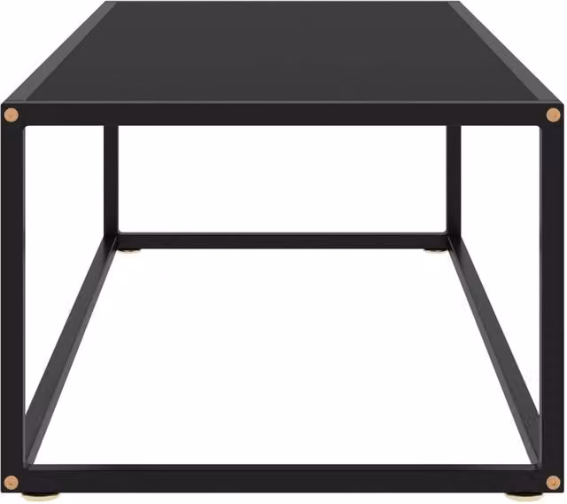 Berkfield Home Modern Black Glass Coffee Table, W/D/H: 100 x 50 x 35 cm – 1