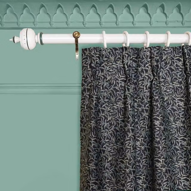 House of Hackney Salix Jacquard Floral Fabric Curtain Panel in Black
