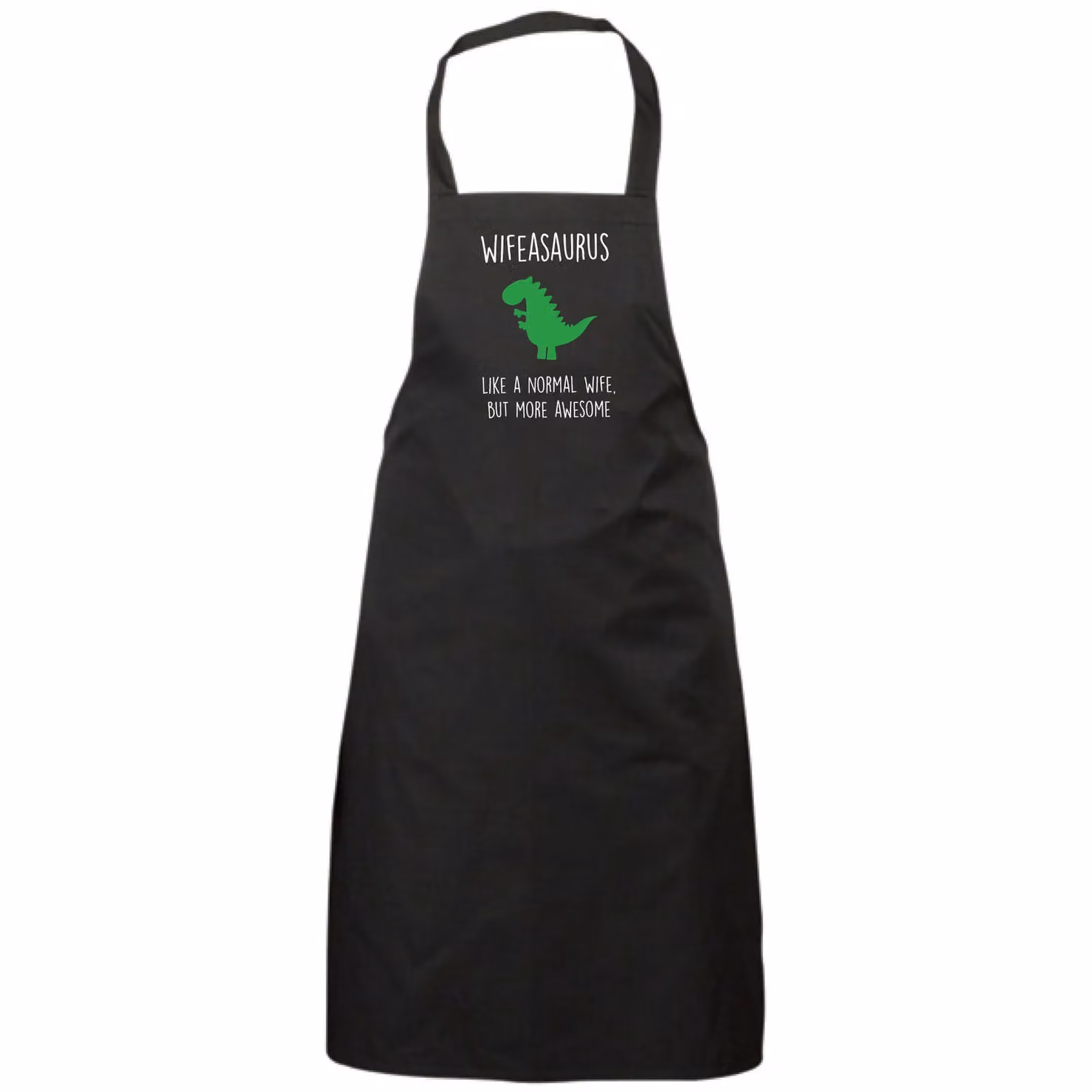 60 Second Makeover Wifeasaurus Women's Dinosaur Apron in Black – 2