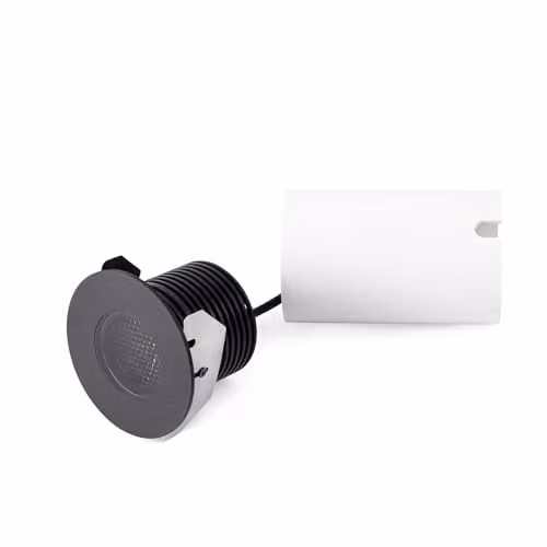 Netlighting Grund Outdoor Recessed LED Downlight, Black, 7W, 2700K Warm White, IP67