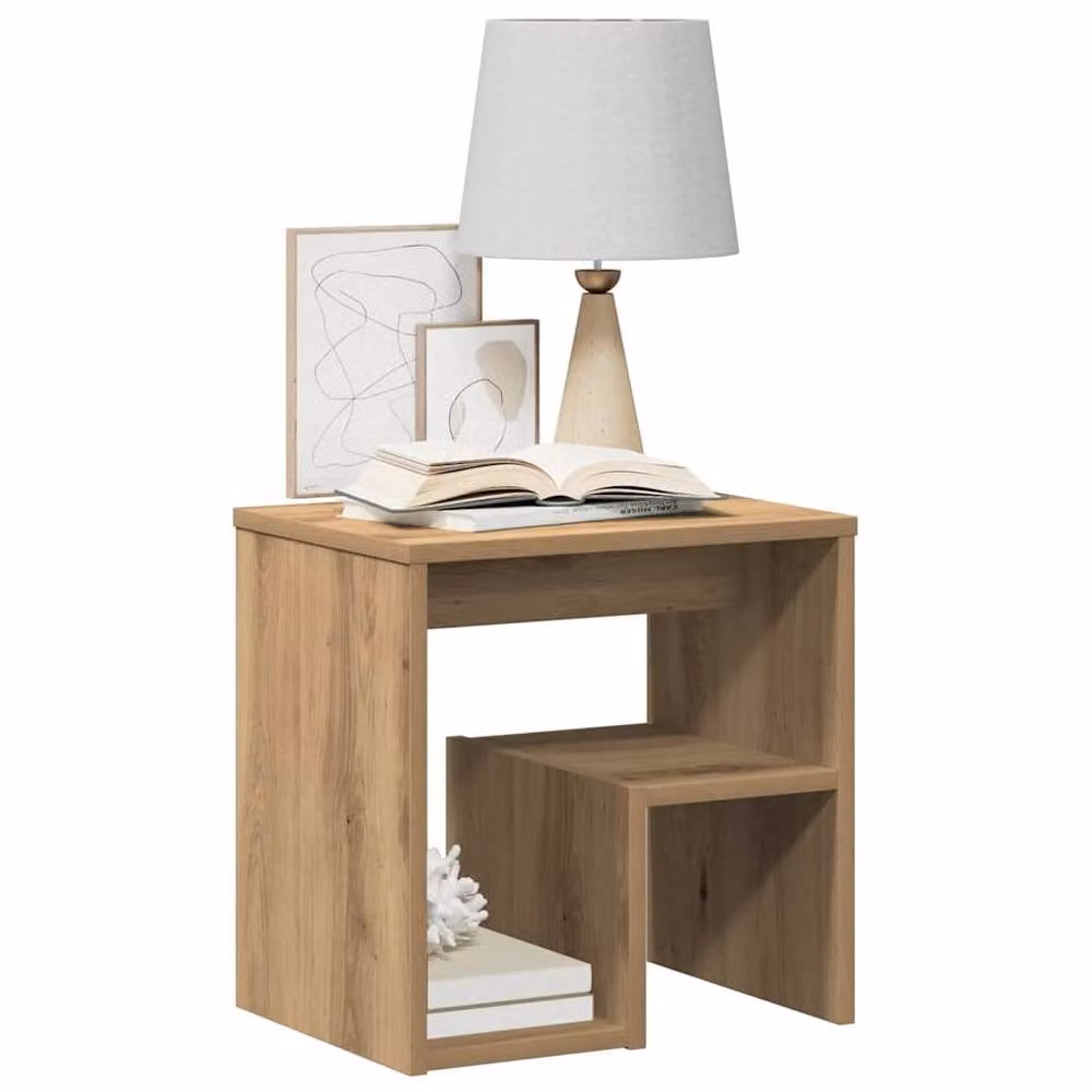 Berkfield Home Artisan Oak Bedside Cabinet in Brown, W/D/H: 40 x 30 x 40 cm – 3