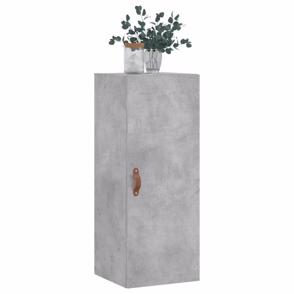 Berkfield Home Wall Mounted Cabinet in Grey with Hinged Doors and Internal Shelves, W/D/H: 34.5 x 34 x 90 cm – 2