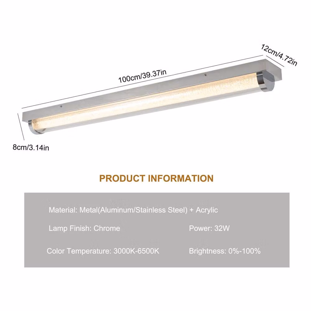 Garwarm 1 Light LED Integrated Flush Mount Ceiling Bar in Silver – 2