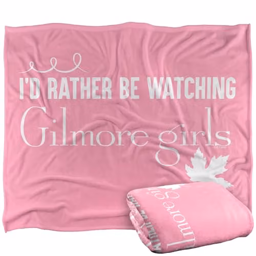 Warner Bros. Gilmore Girls I'd Rather Be Watching Gilmore Girls Super Soft Fleece Throw Blanket, Multicolour, W: 152 cm, D: 127 cm