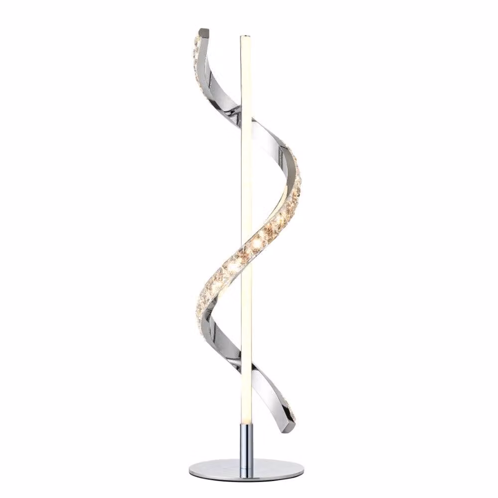 Pagazzi Design Hyde LED Table Lamp in Chrome and Crystal, Silver – 2